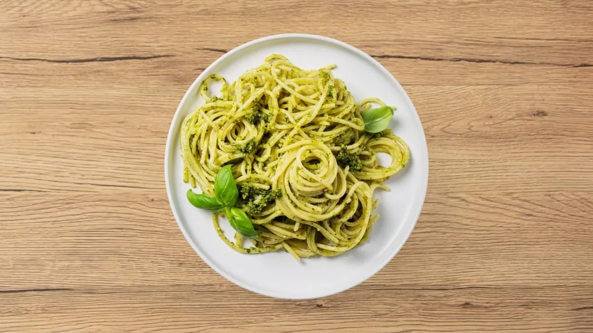 Linguine Pesto with chicken