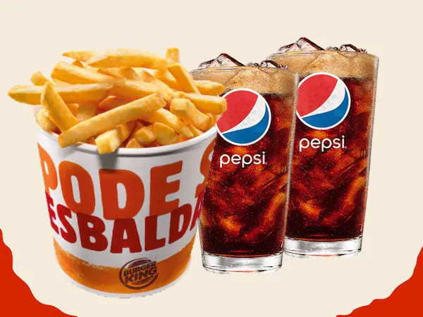 Balde de Batatas + 2 Bebidas