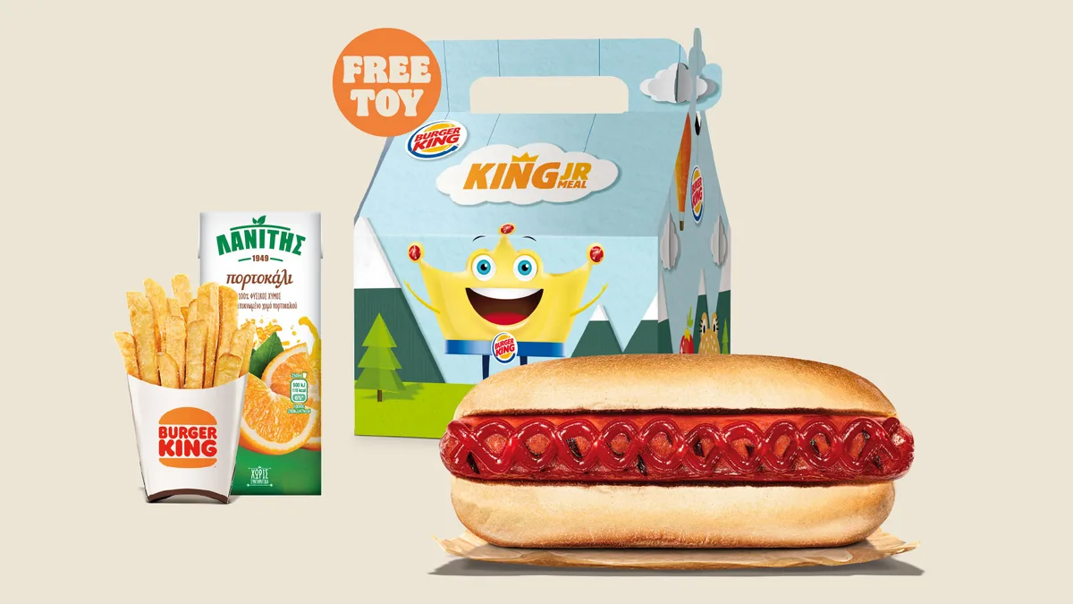 Kids Pork Hot Dog Ketchup Meal