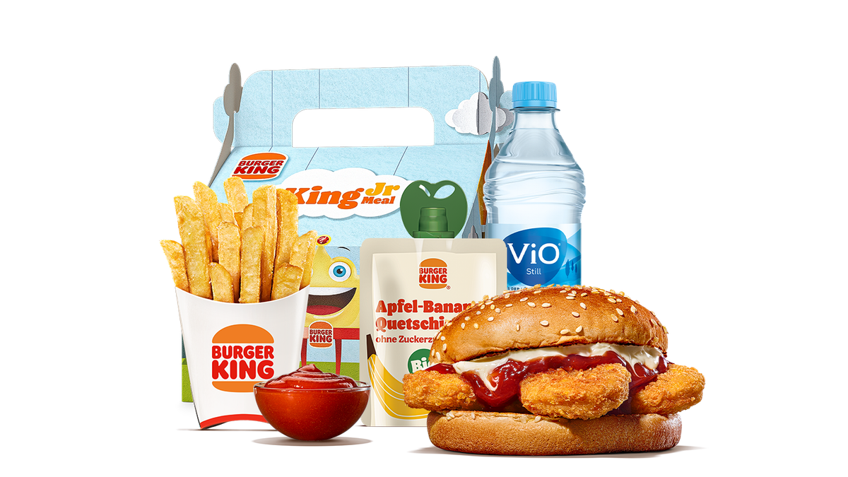 King Jr. Meal Ketchup Nugget Burger