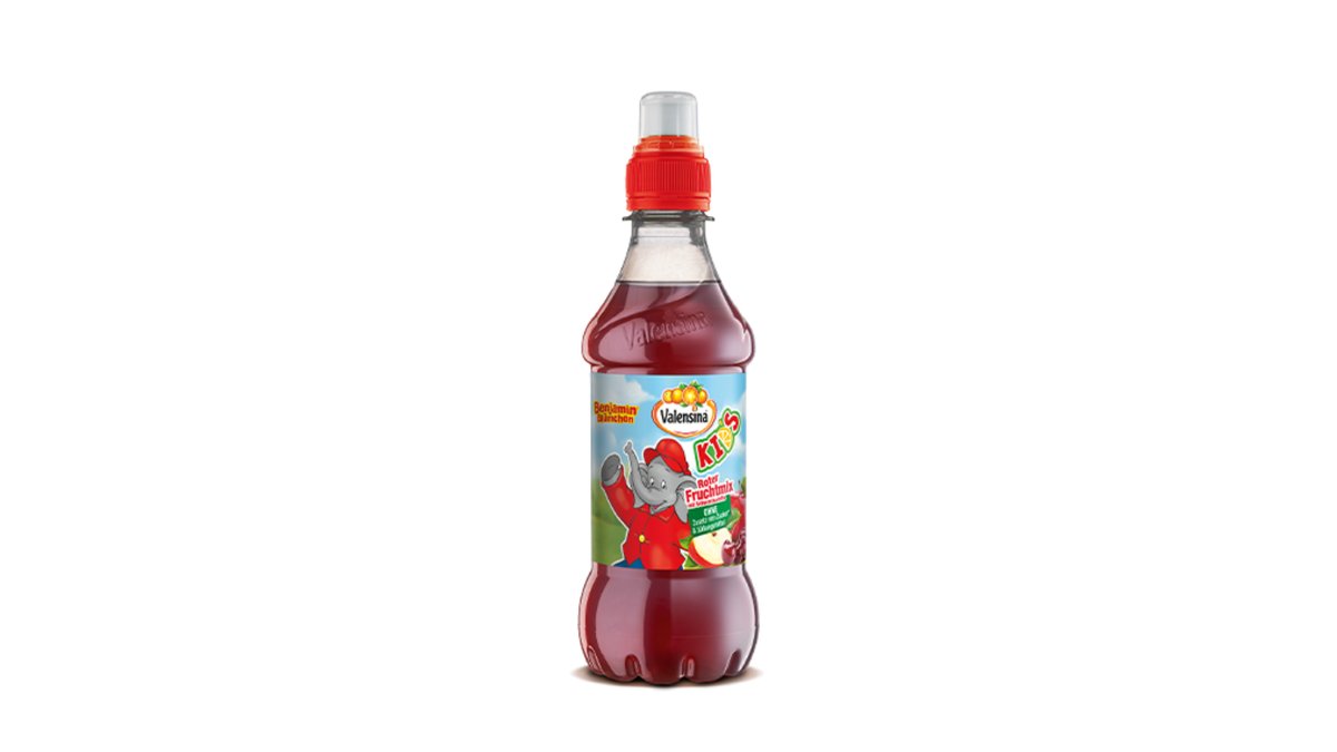 Valensina KIDS Benjamin Blümchen Fruchtmix Rot 0,33l
