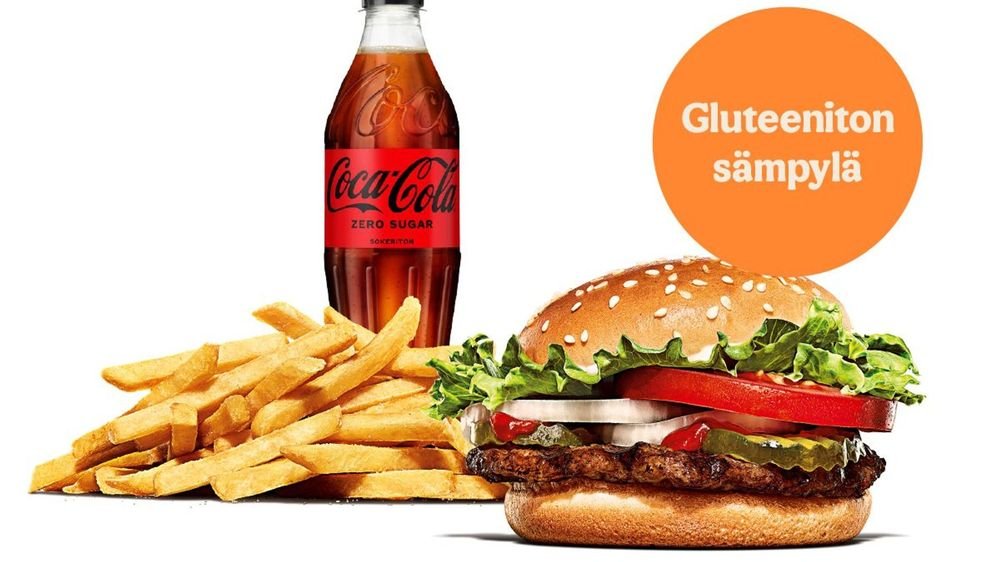 WHOPPER Jr. gluteenittomalla sämpylällä -iso ateria