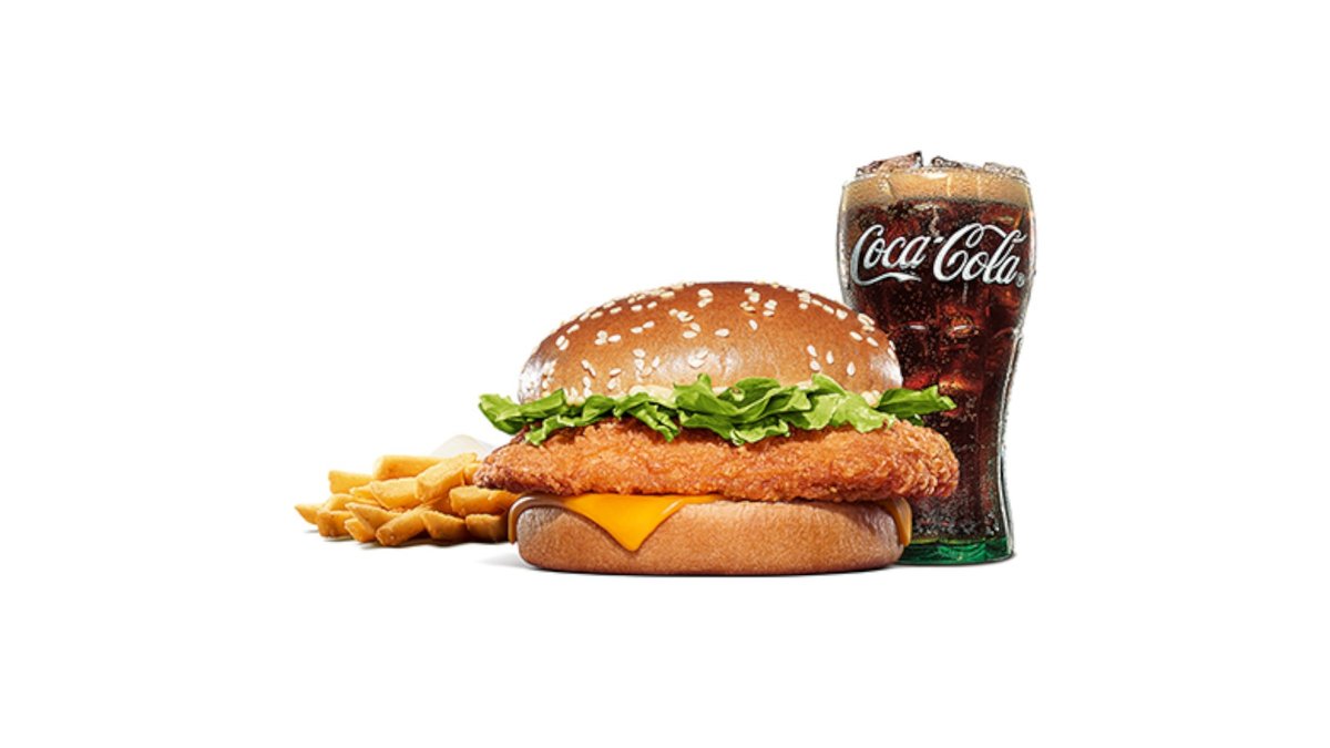 チーズ・クラシック スモーキーフライドチキンバーガーセット / Cheese Classic Smoky Fried Chicken Burger Set