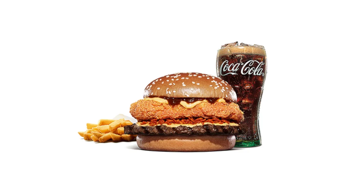 チキン＆ビーフ ビッグマウスインフェルノバーガーセット / Chicken and Beef Big Mouth Inferno Burger Set