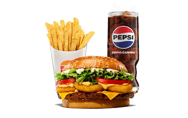 Spicy Cayenne Whopper Burger Zestaw