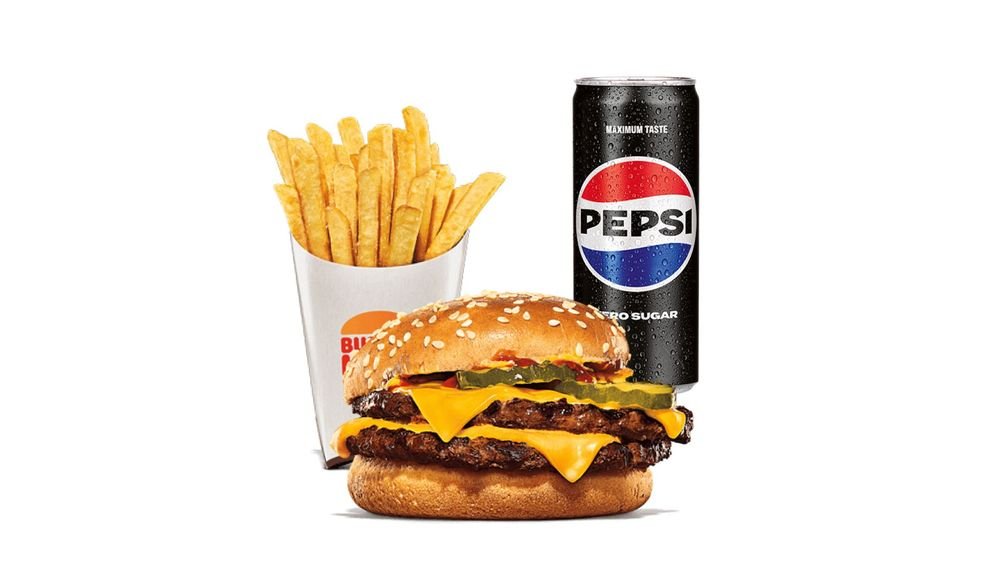 Double Cheese Burger Meal