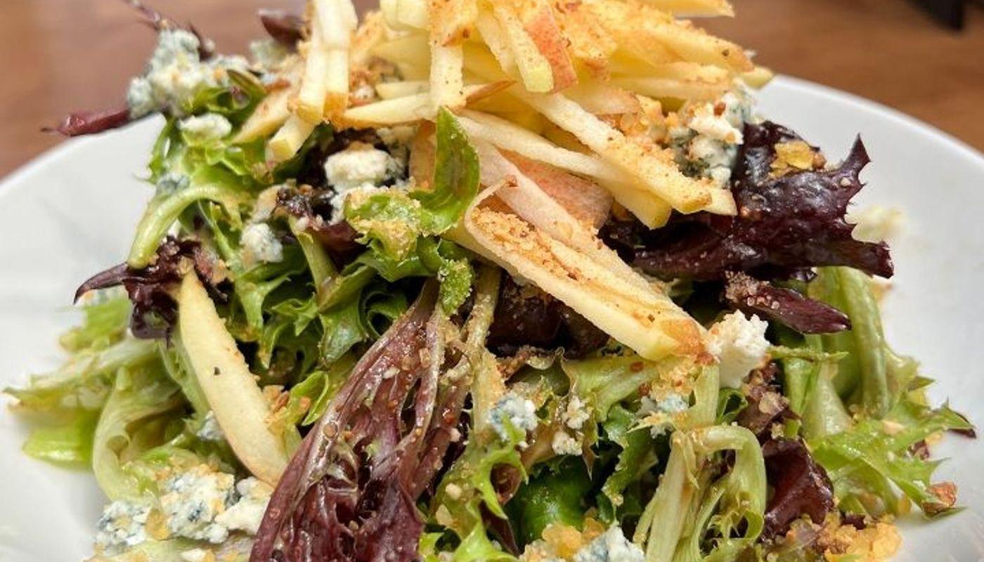 Almond Praline and Blue Cheese Salad