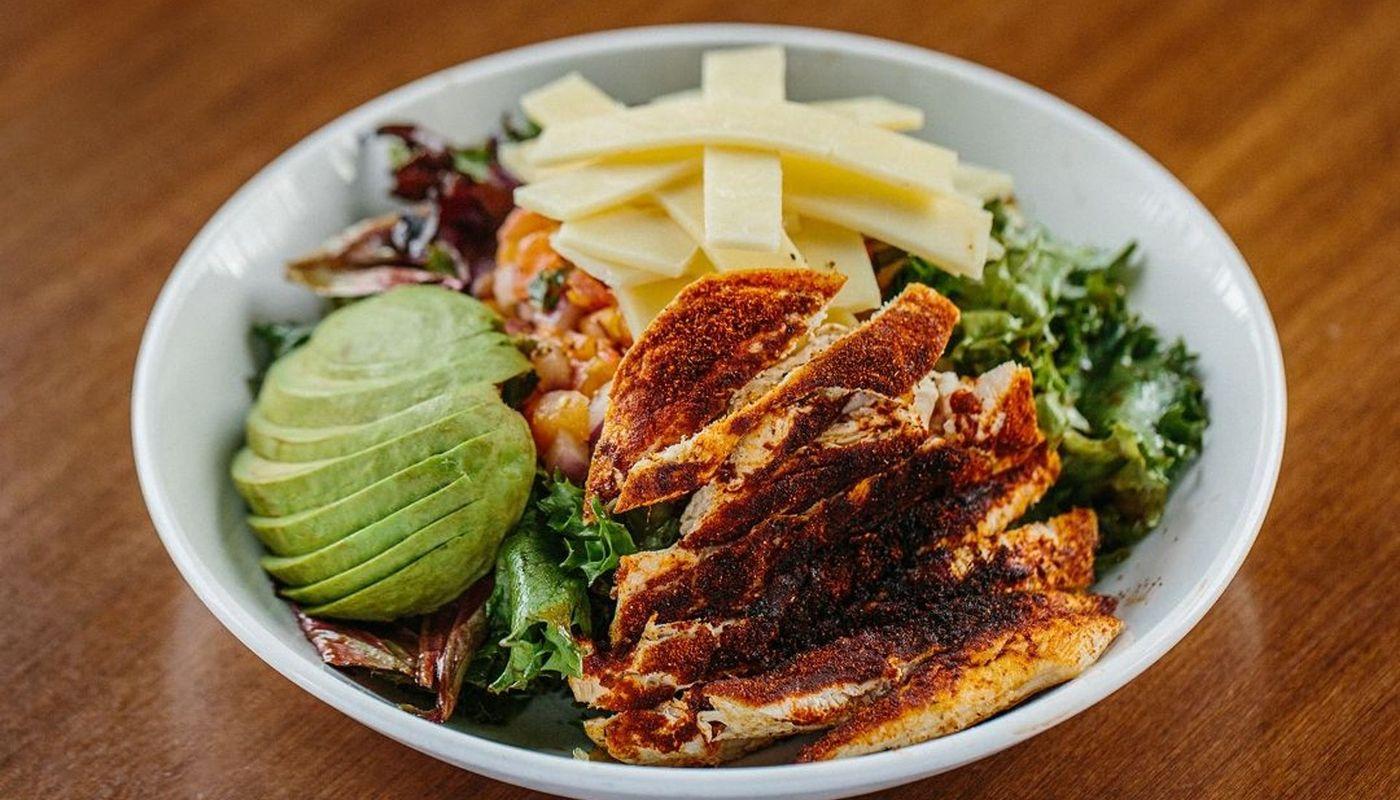 Blackened Chicken and Cheddar Salad