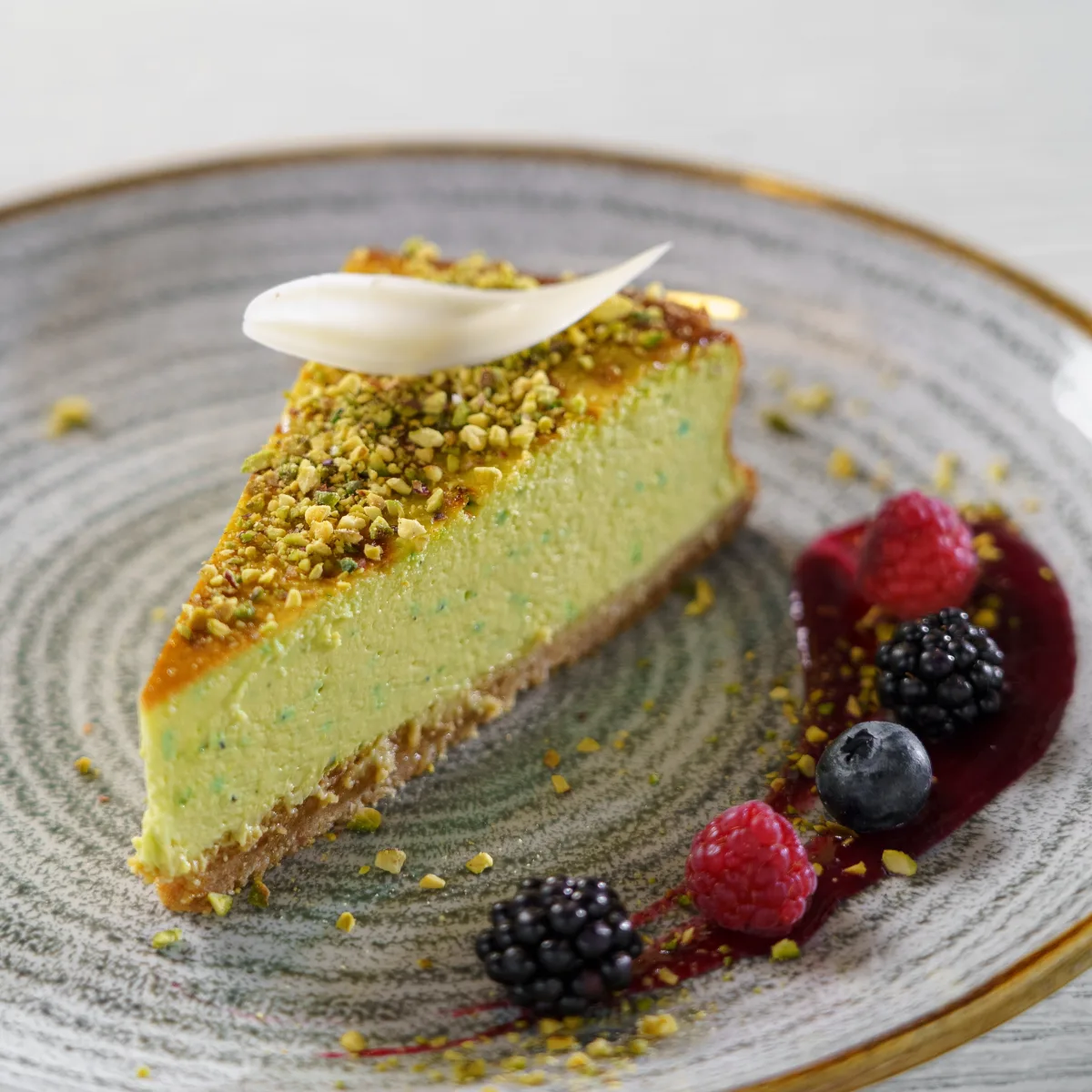 Pista pishloqli tort deserti