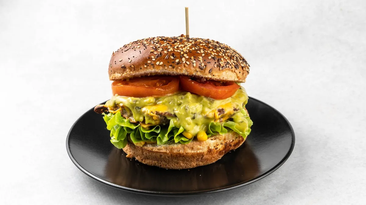 Avocado beef burger