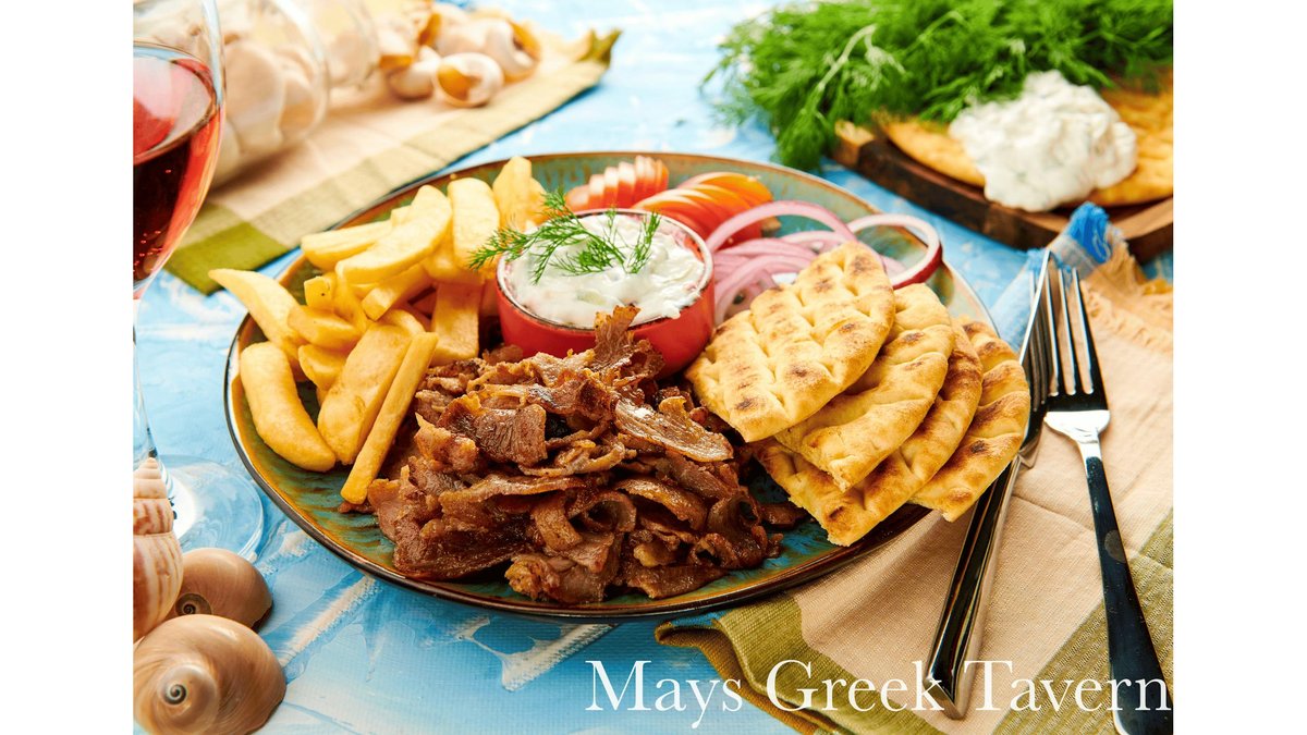 Gyros de porc la farfurie