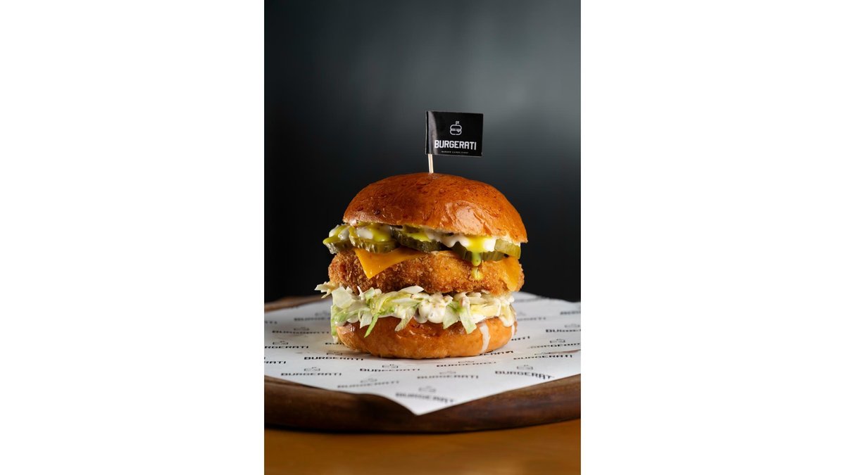 Honey mustard chicken burger