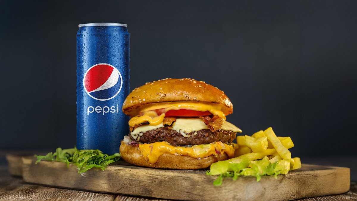 Pepsi + Cheese bacon + pomfrit