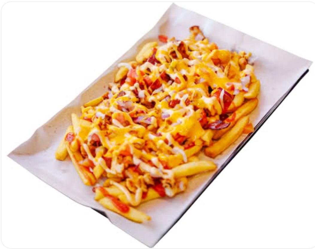 Chicken loaded fries