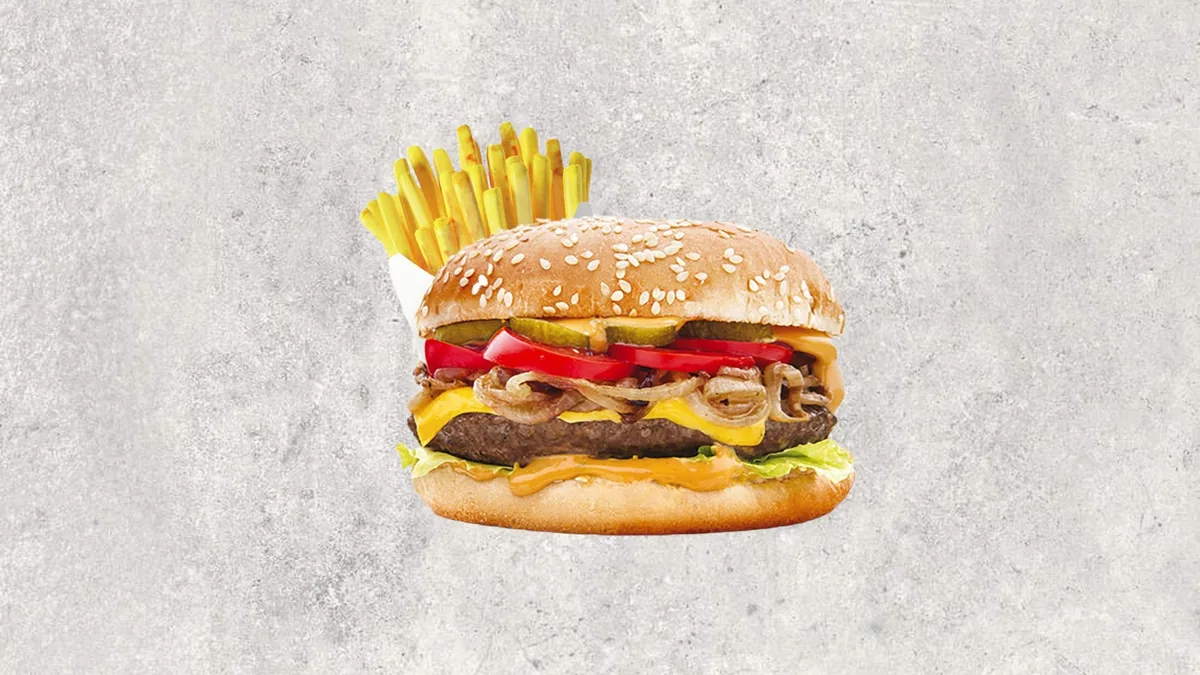 Menu Single Bacon burger