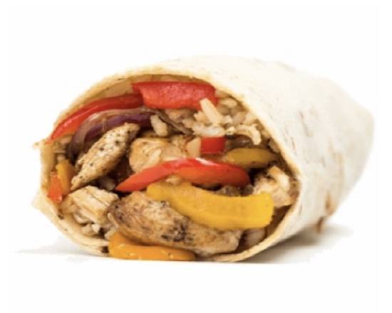 Chicken Fajitas Burrito