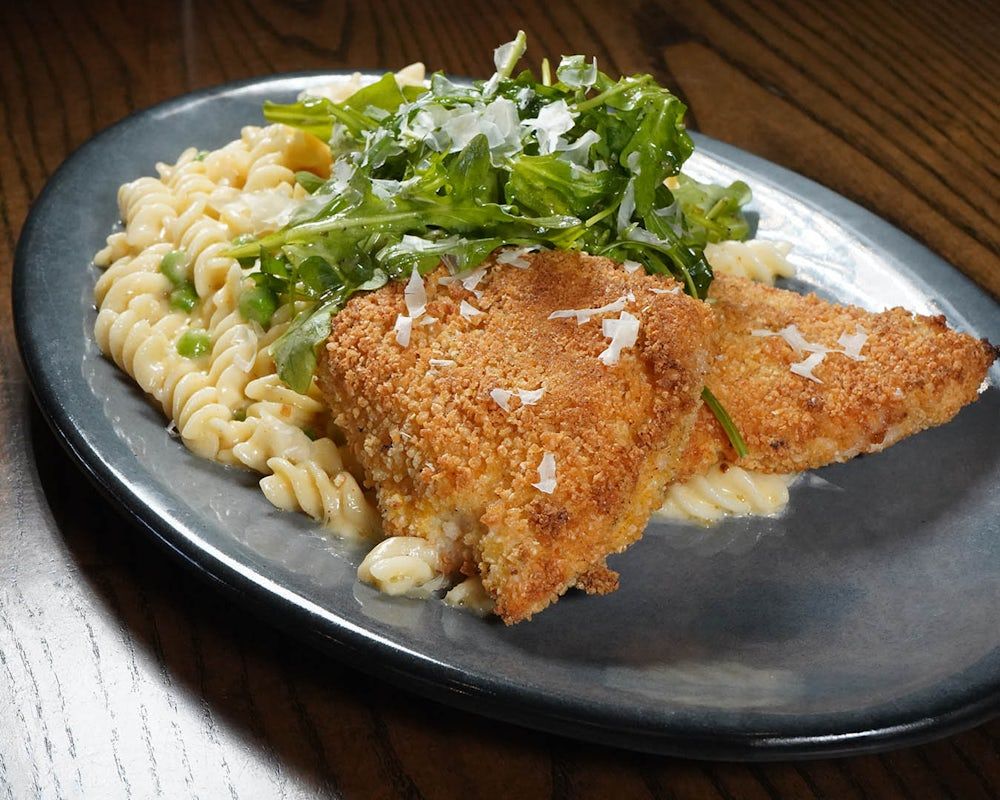 Gluten Free Chicken Milanese Alfredo
