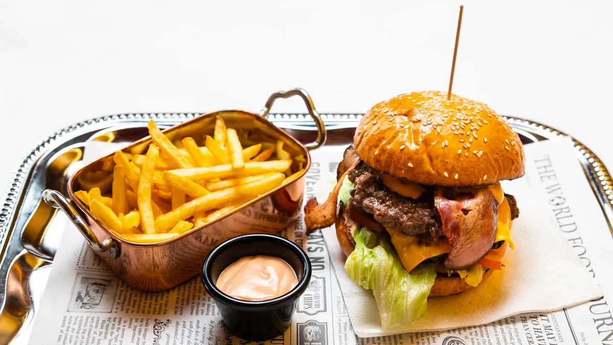 Big Double Bob Burger menu