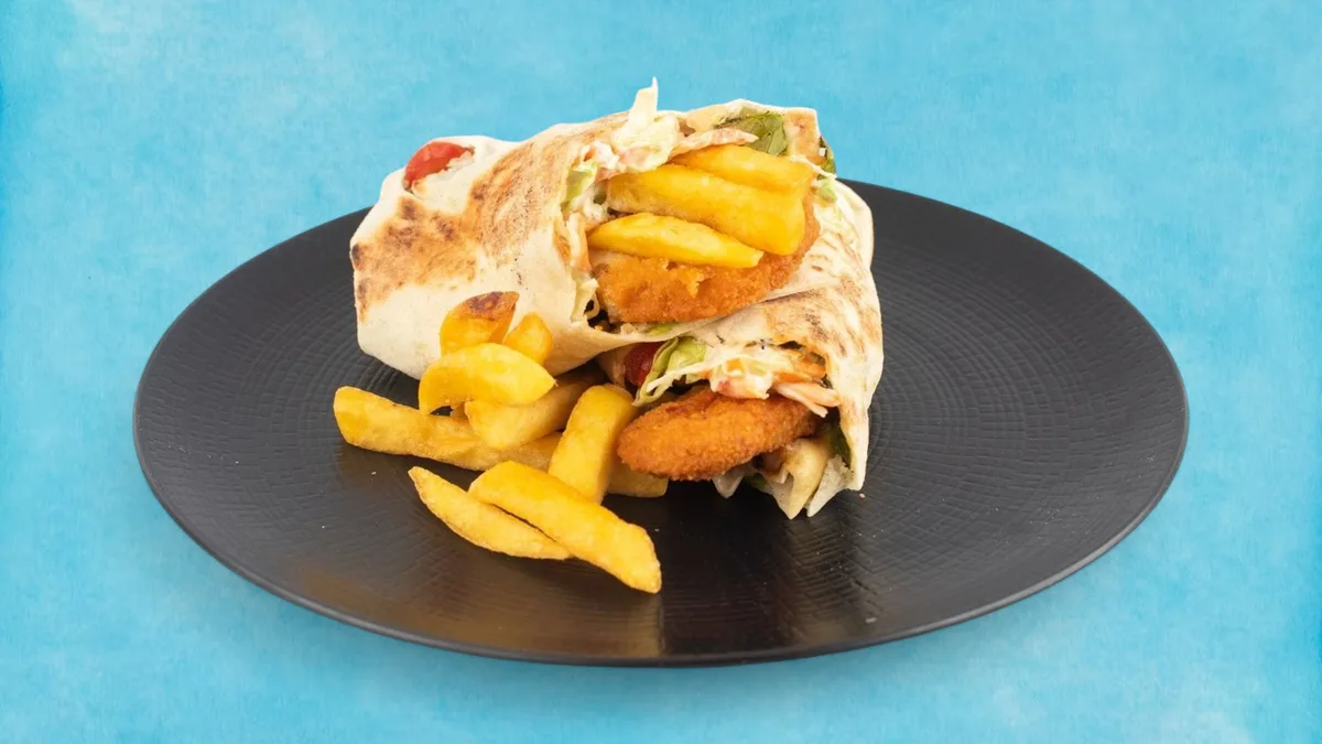 Fish and chips sendvič