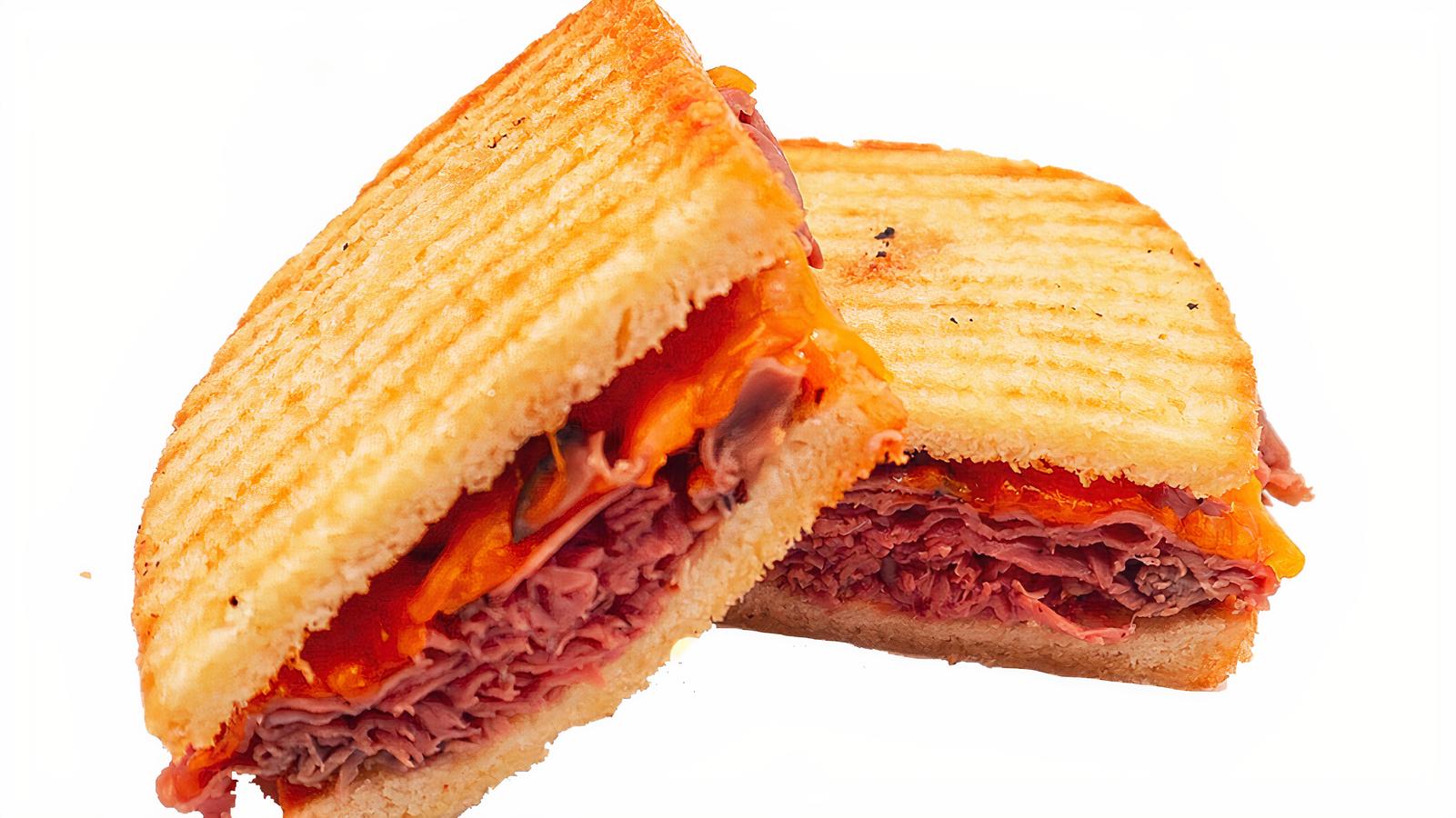 Beef and Cheddar Panini
