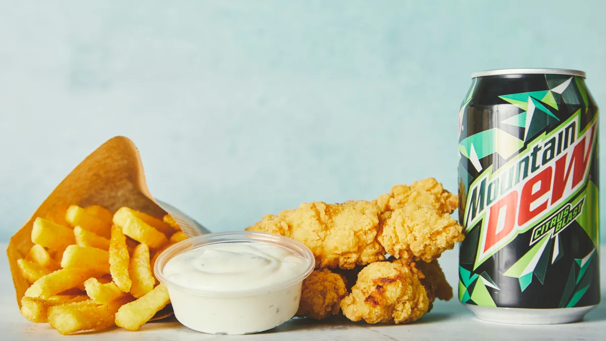 Chicken strips menu