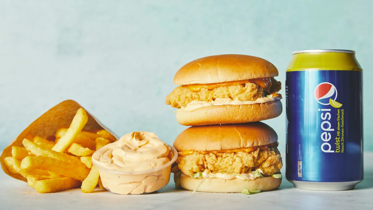 Crispy Chicken Burger Menu