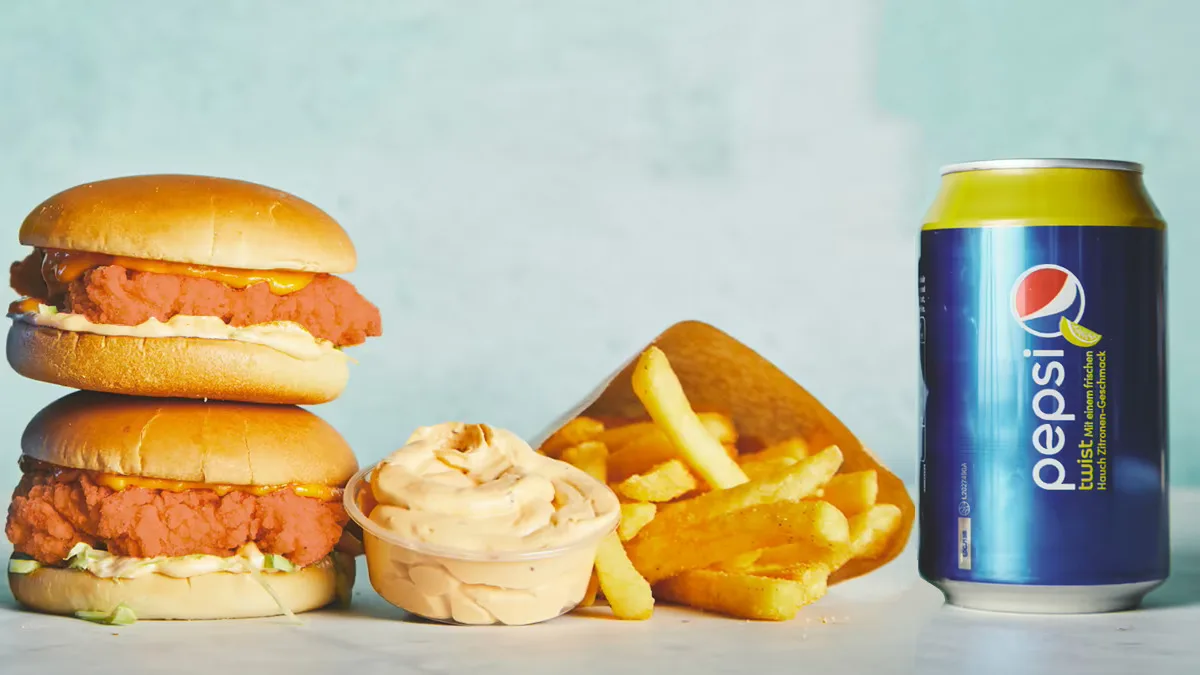 Seasoned Chicken Burger Menu