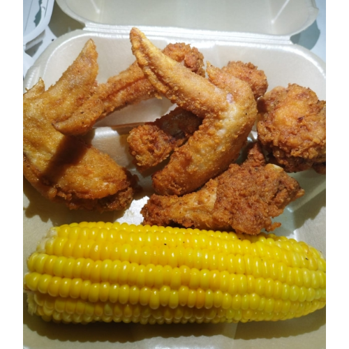 Alitas con Elote