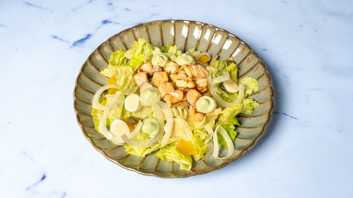 Salmon avocado salad