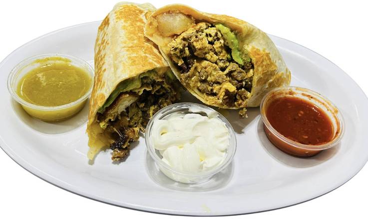 Deluxe Steak breakfast burrito