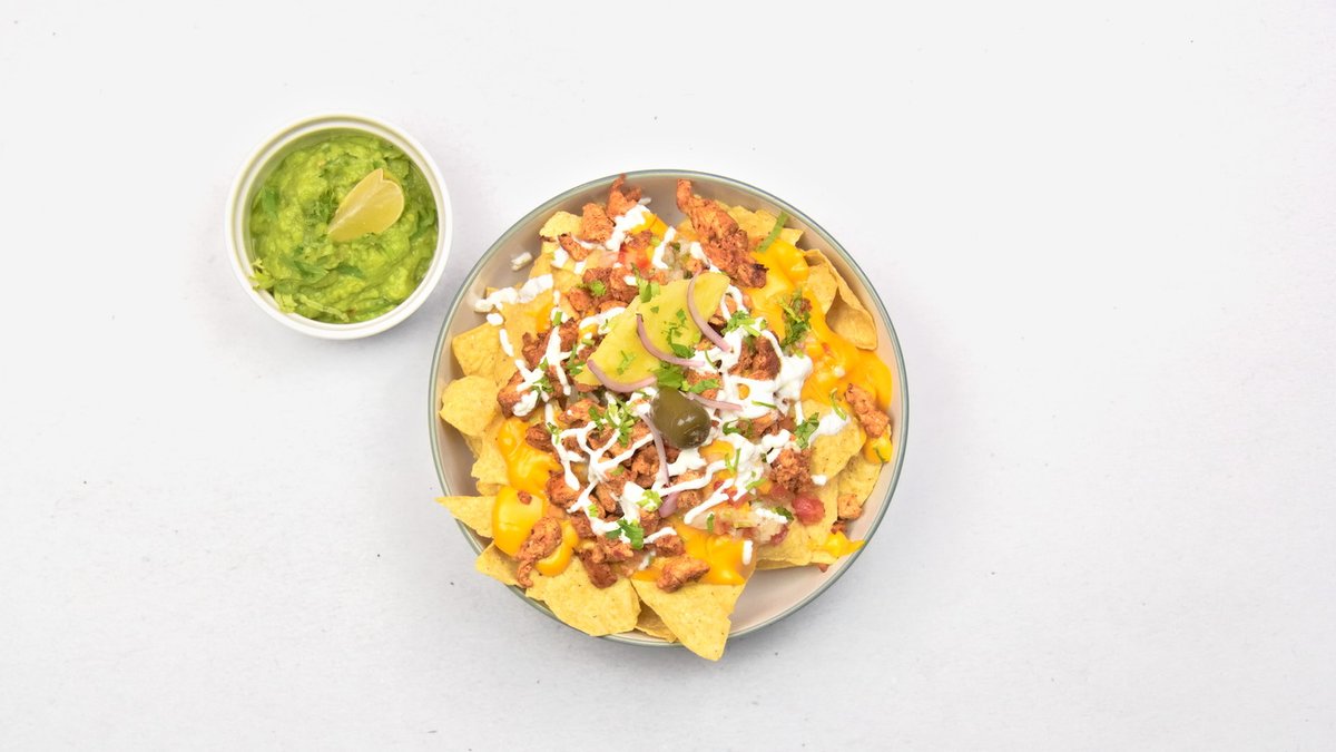 Nachos con guacamole