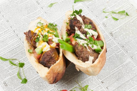 Kebab Pita Sandwiches for 4