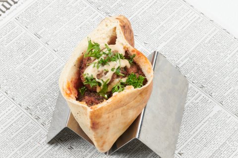 Vegan Meatball Pita Sandwiches for 4