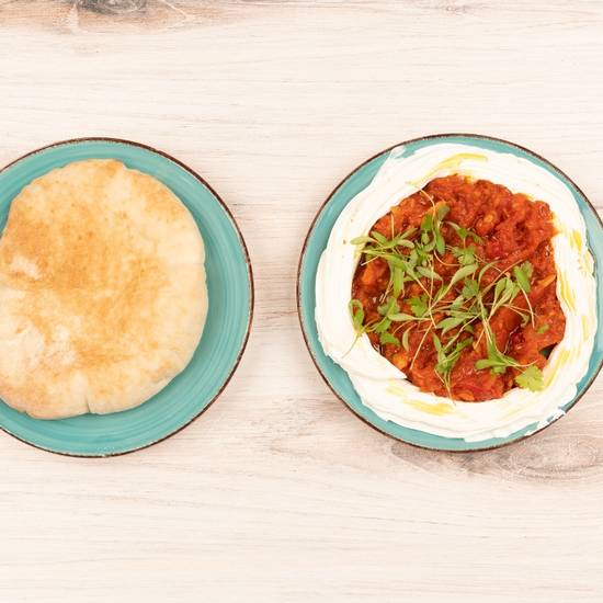 labneh and matbucha