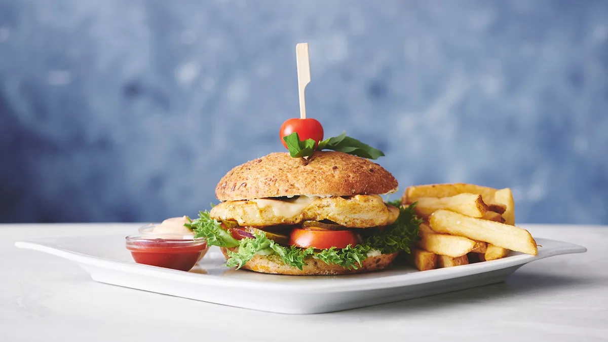 Grillet kyllingeburger