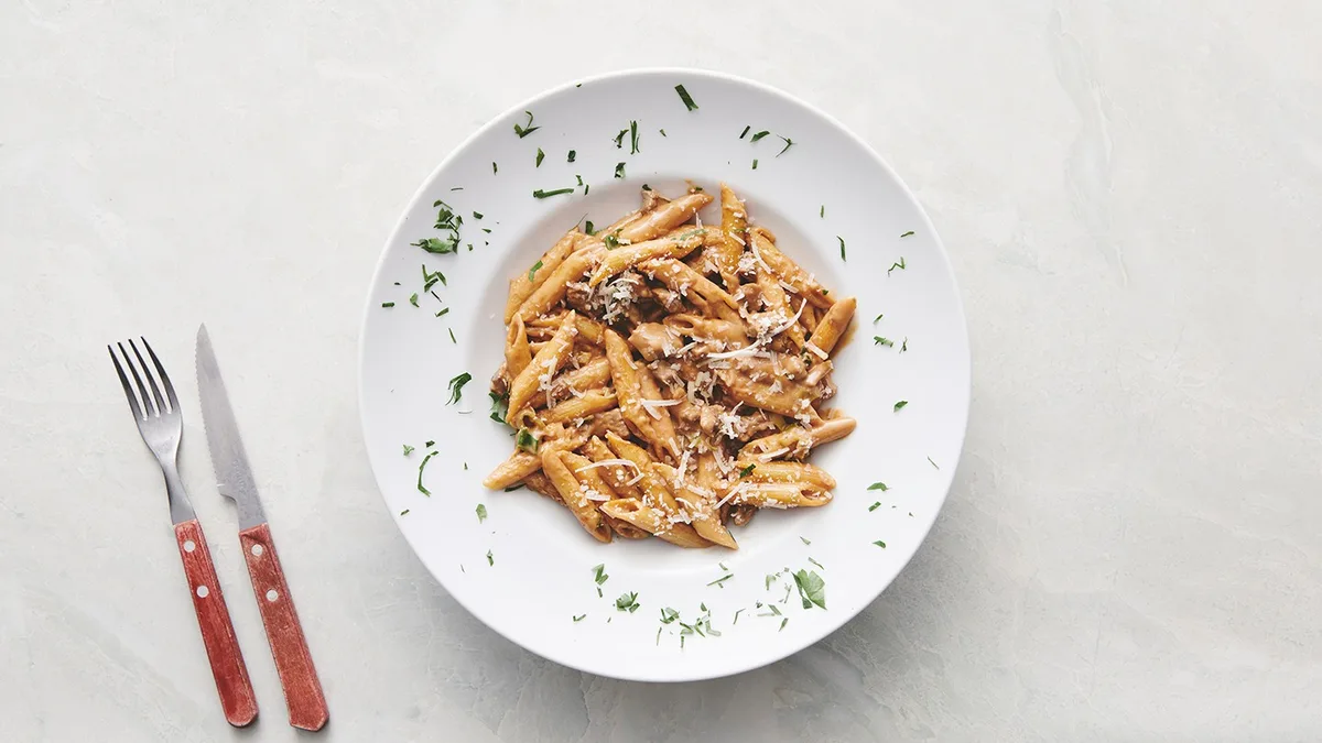 Penne con Carne