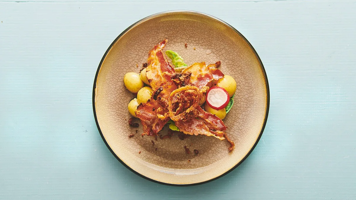 Smørrebrød kartoffel and bacon
