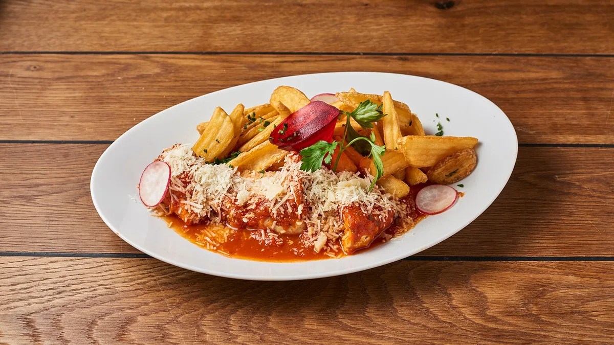 Padlizsánnal, parmezánnal sült csirketekercs