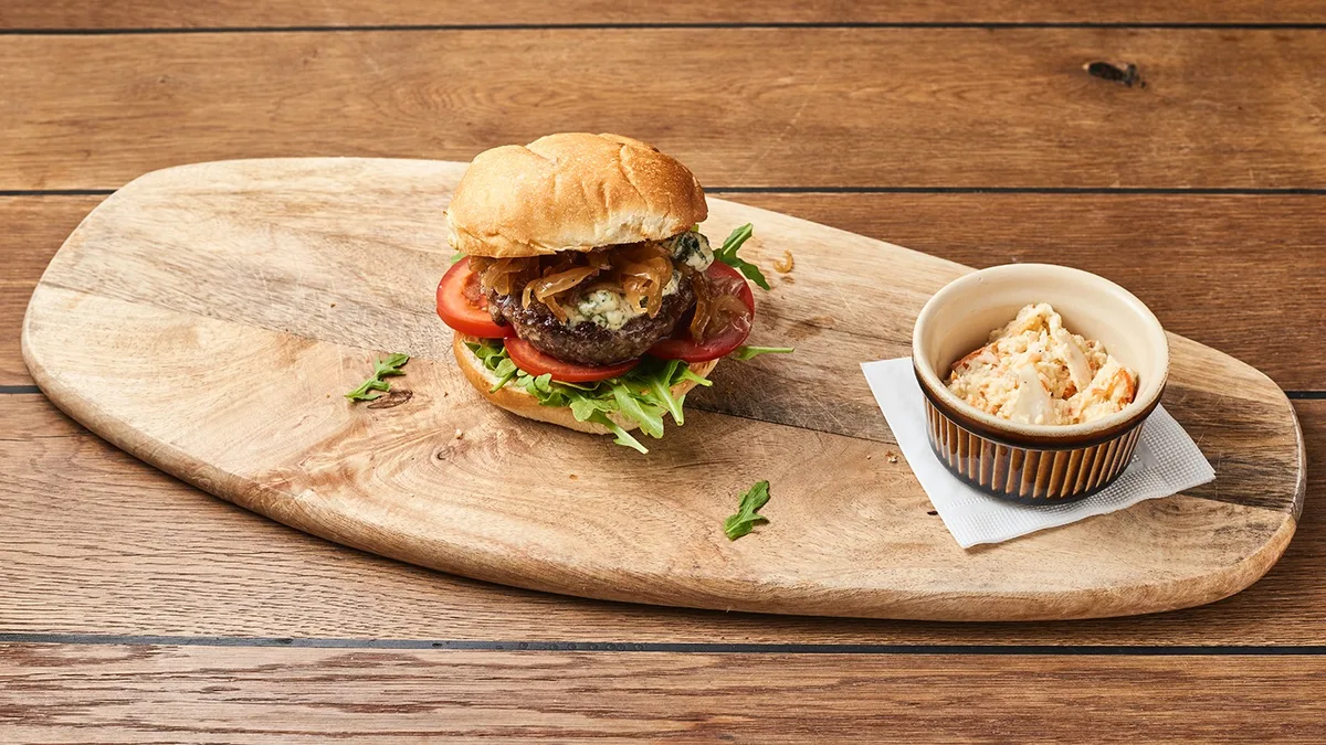 Rokfortos, Rukkolás Burger