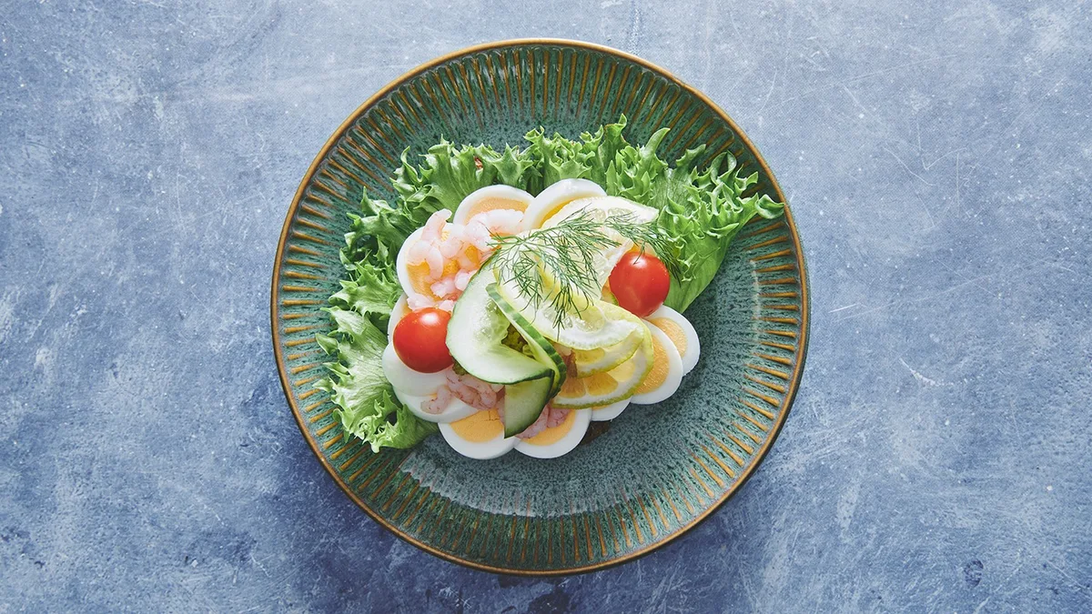 Smørrebrød æg og rejer