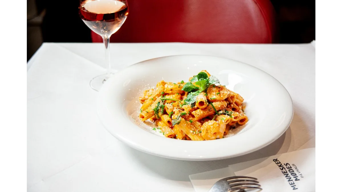 Rigatoni med tigerrejer