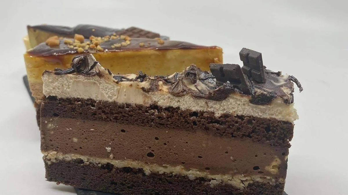 Nutellás cheesecake szelet
