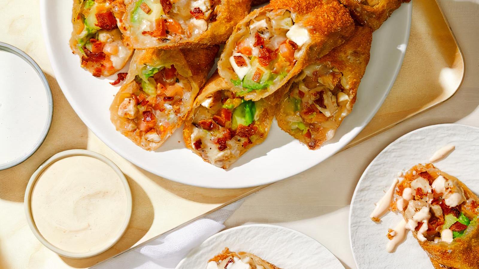 CATERING AVOCADO CLUB EGG ROLLS