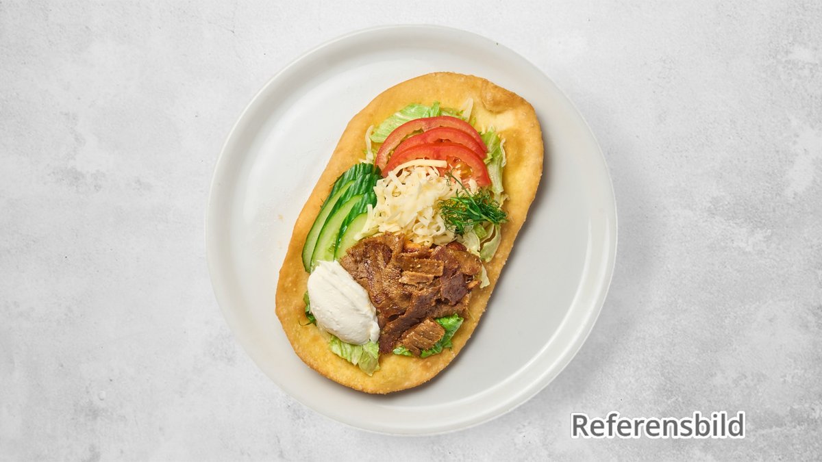 Langos Med Kebab