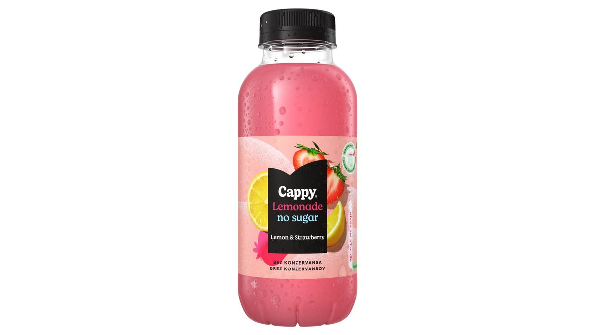Cappy limonada Lemon and Strawberry ZERO sugar 0.4 l