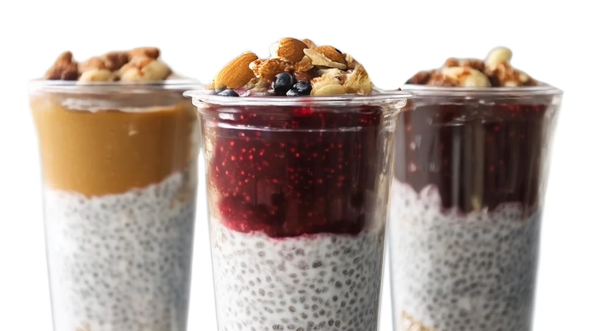 Gem de căpșuni - Overnight Oats and Chia Pudding