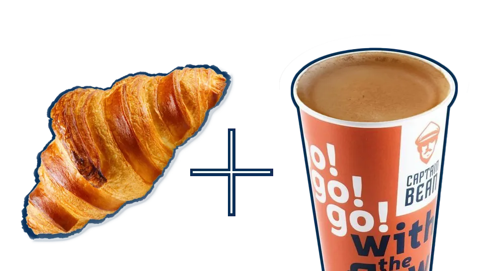 Long Black + Croissant cu unt