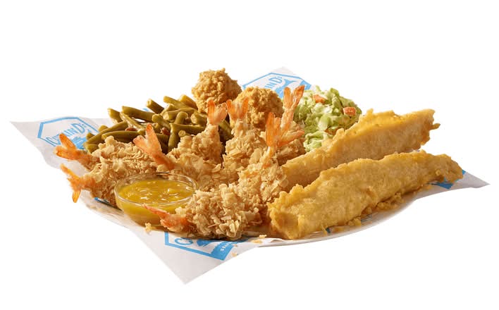 8 Pc Crispy Crunchy Shrimp and 2 Pc Fish Meal
