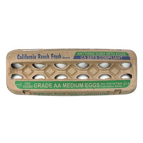 California Ranch Fresh Grade Aa Eggs, Medium (70.6 oz, 12 ct)