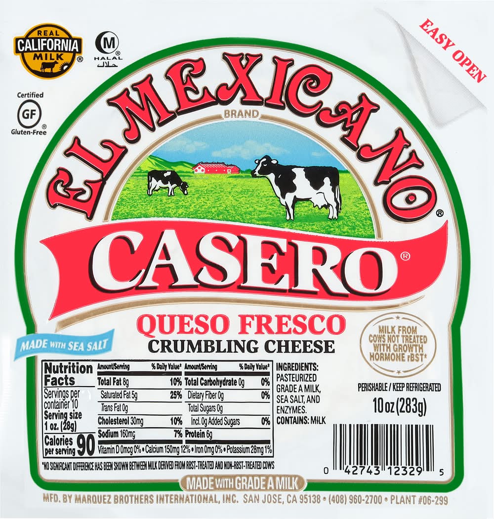 El Mexicano Casero Queso Fresco Crumbling Cheese (10 oz)